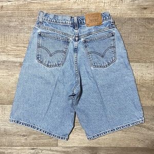 Vintage 90s Levi's 565 Wide Leg Student Blue Jean Denim Shorts Men's Size 28